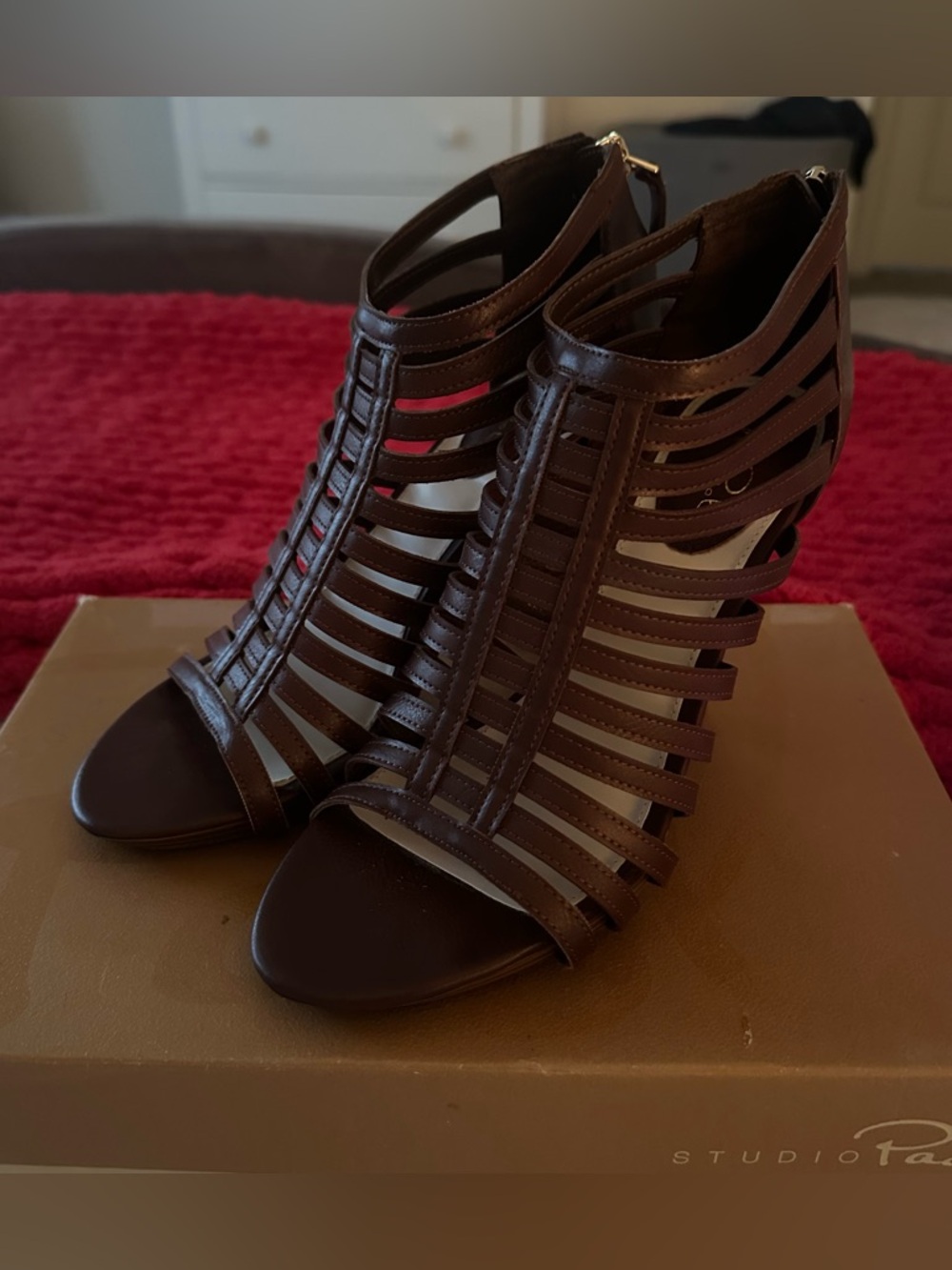 Studio Paulo Strappy Heel Boots - minimal wear!